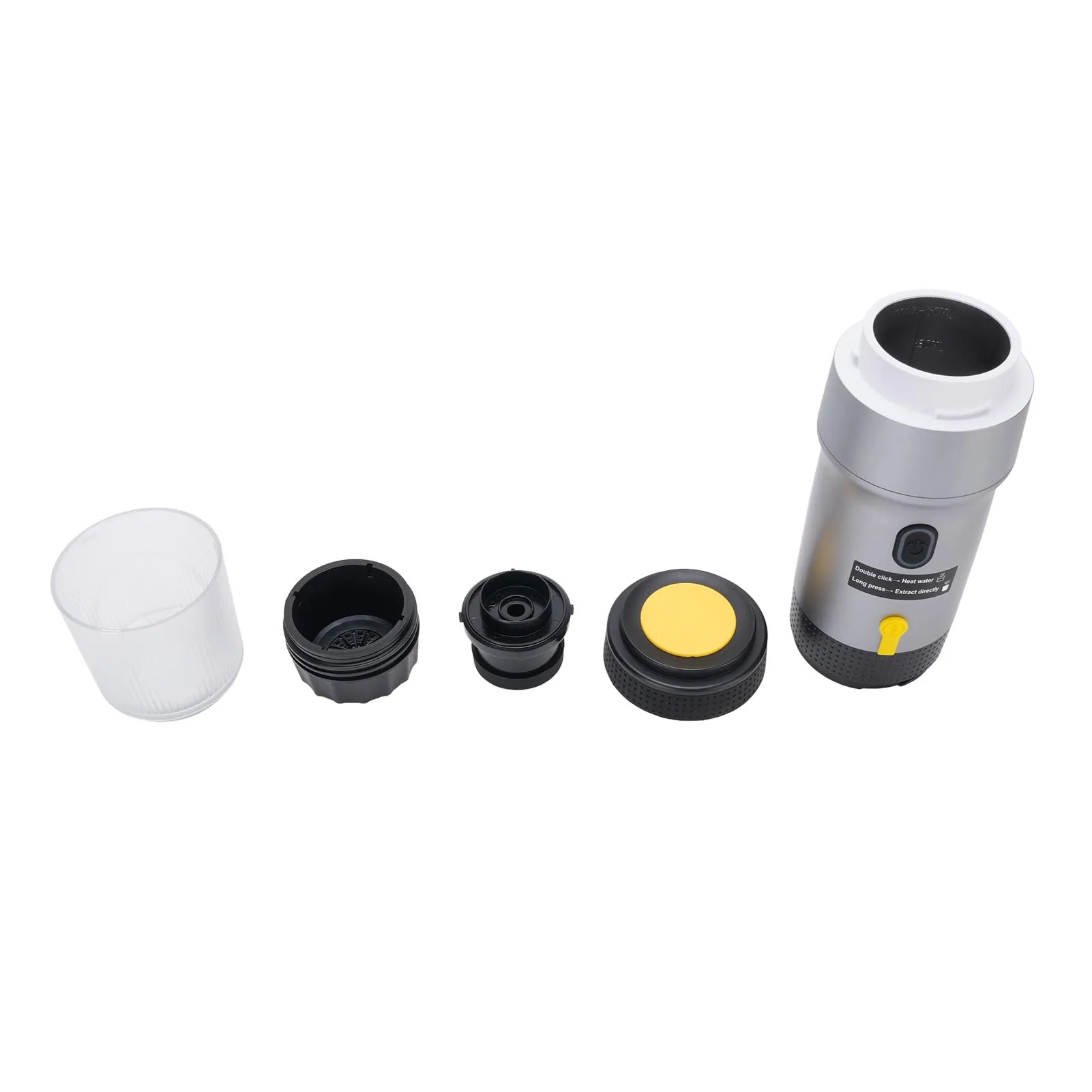 ماكينة صنع القهوة المحمولة 304 من الفولاذ المقاوم للصدأ ماكينة صنع القهوة الصغيرة الأوتوماتيكية للتخييم والسفر في السيارة في الهواء الطلق