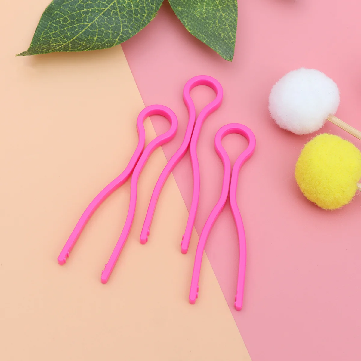 30 قطعة مقاطع بكرة بلاستيكية الخياطة الموضوع الأسطوانة ملفوفة المشبك مشبك ثابت قابلة لإعادة الاستخدام حامل الموضوع مناسبة للتطريز الوردي #3