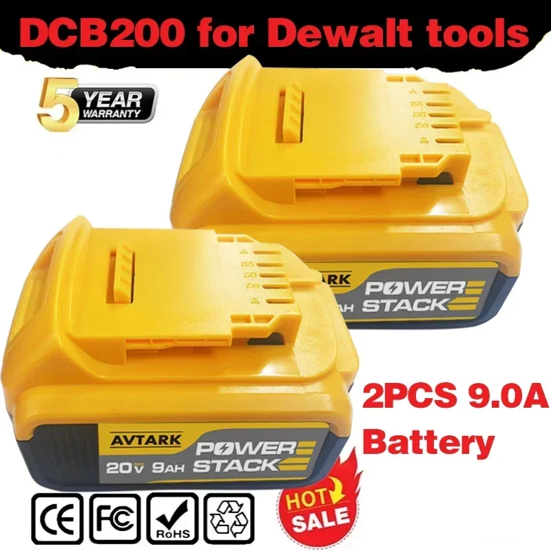 

New 100% Original 12000mAh 20V for Dewalt Power Tool Battery DCB206 20V 12.0Ah Battery DCB206 20V Battery DCB205 DCB204-2