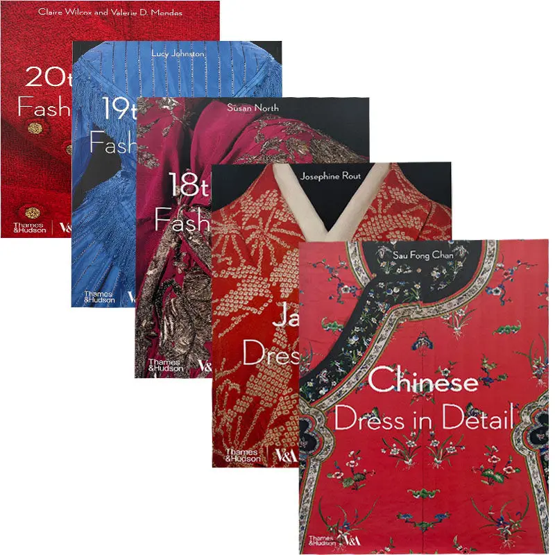 5 Books Century Fashion in Detail Series Books on Clothing 18th,19th,and 20th-Century Clothing Chinese and Japanese Clothing