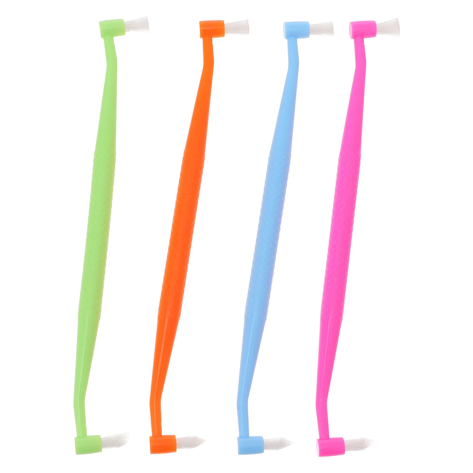 4 Pcs Double-ended Dual-purpose Brush Head Toothbrush Tuft Tufted Tapered Interdental Pp