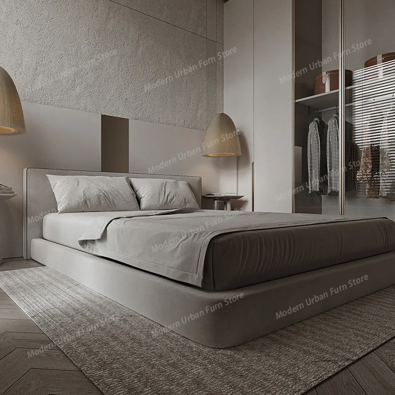 Minimalist Apartment Bed Headboard Design Design Fashionable Master Bedroom Bed Lazy Frame Postmodern Beliche Lounge Furniture