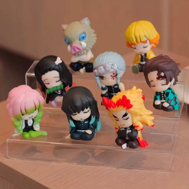 

New In Stock Demon Shoulder To Shoulder Sitting Posture Blind Box Kawaii Kamado Action Figure Desktop Decor Fans Surprise Gifts