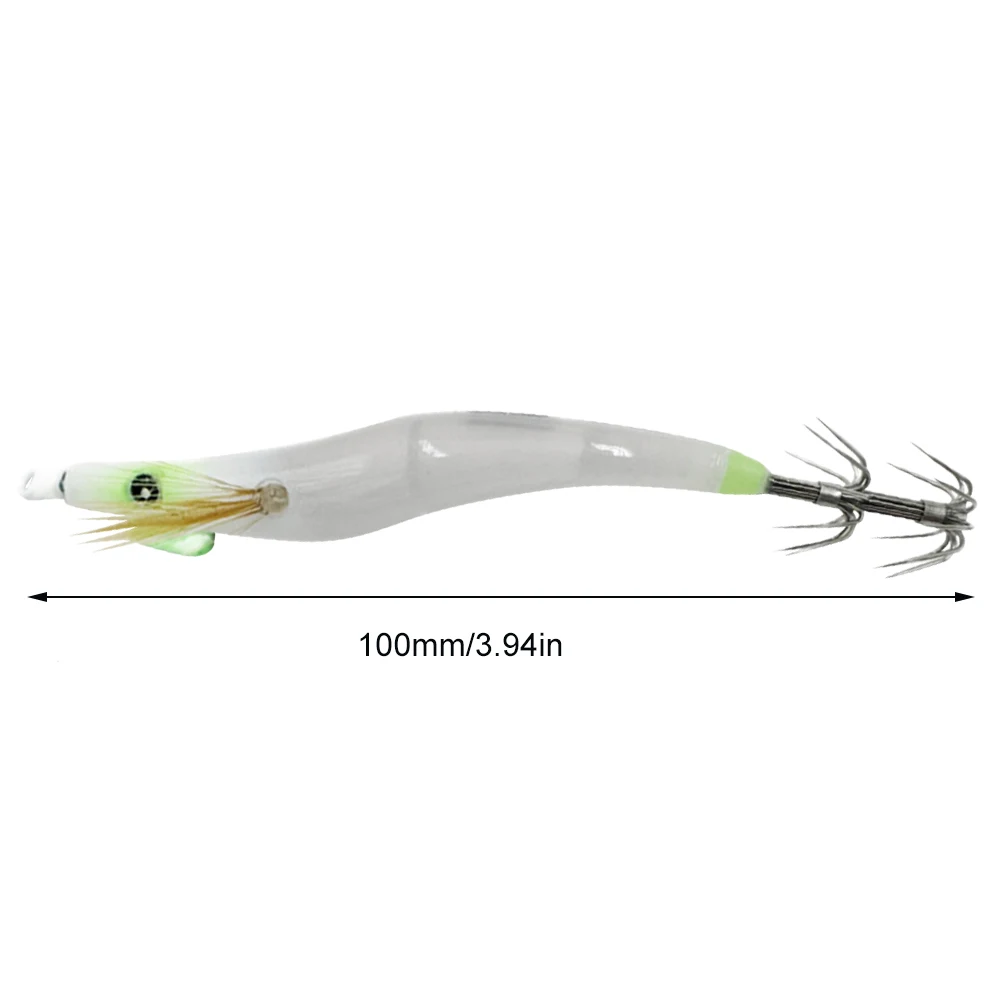 Umpan Udang Keras Luminous Lure dengan Kait Jig Cumi-cumi, Umpan Pancing, Perlengkapan Memancing, Umpan Udang Kayu untuk Air Tawar dan Air Asin