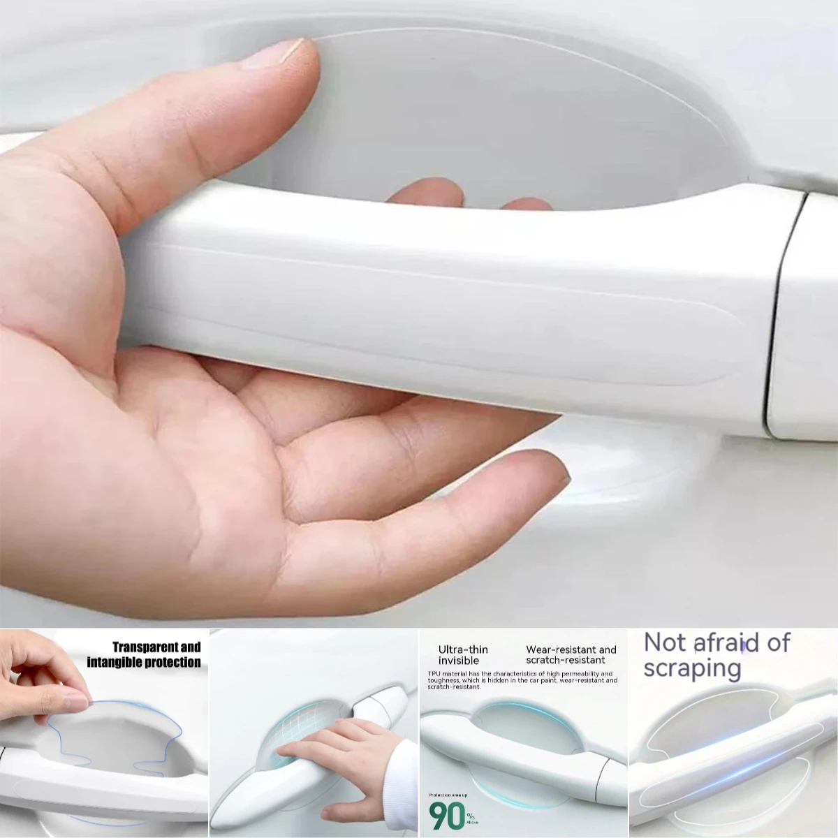 

Car Door Bowl Handle Invisible Protective Sticker Auto For BMW X 1 3 4 5 6 7 Series Ix E G 20 28 30 60 11 12 70 01 08 F 30 35 10