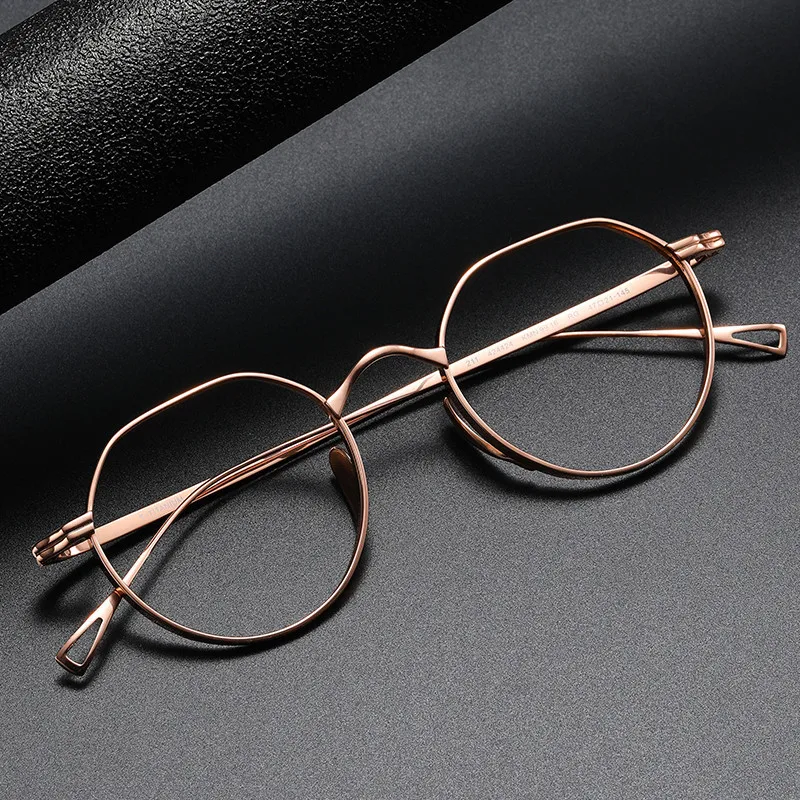 

Japanese Handmade Pure Titanium Glasses Frame Men Polygon Round kmn9916 Prescription Eyeglasses Women Eyewear Myopia Optic Lens