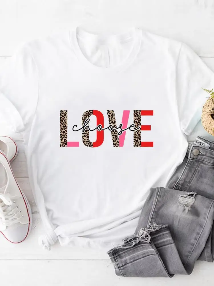 

Love Letter Cute Graphic T-shirts T Female Short Sleeve Tshirts Clothing Tee Top Casual Wear Lady Women Fashion Clothes