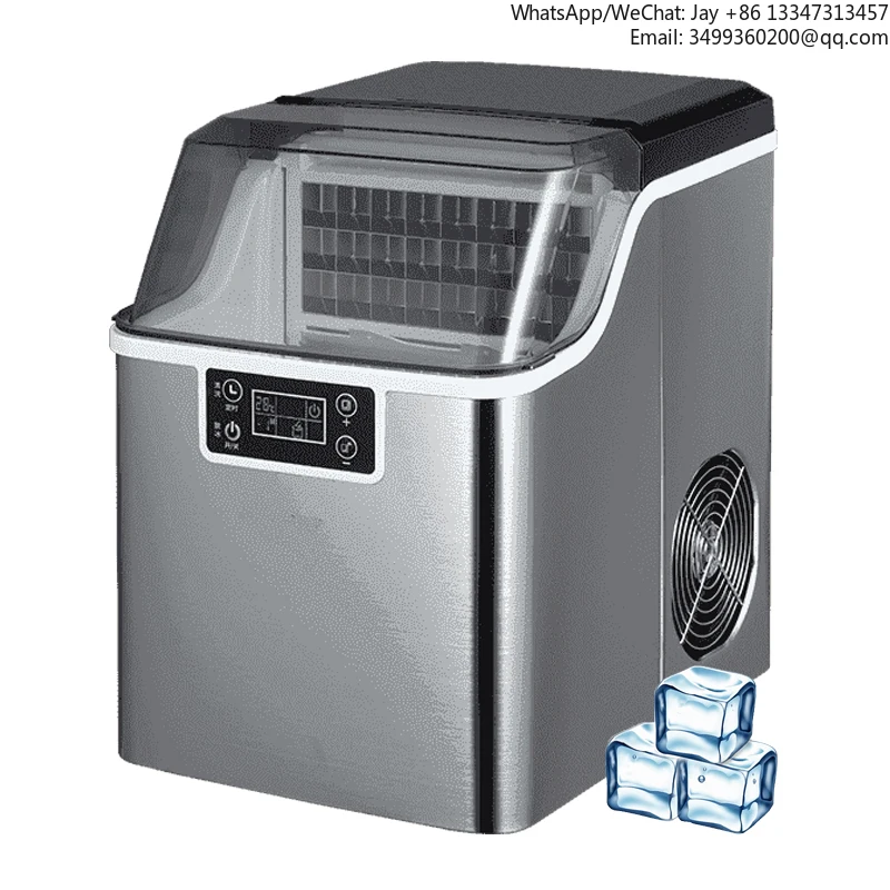 

Countertop Ice Maker Machine 20kg Mini Portable Ice Cube Block Making Automatic Ice Machine For Commercial Home Food Beverage