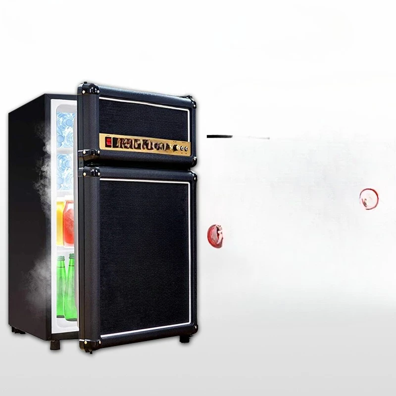 

Retro Speaker Refrigerator Trendy Display Audio Freezer
