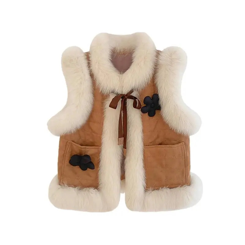 2025 ملابس نسائية موضة تقليد فرو الثعلب سترة شتاء جديد 1125 #1