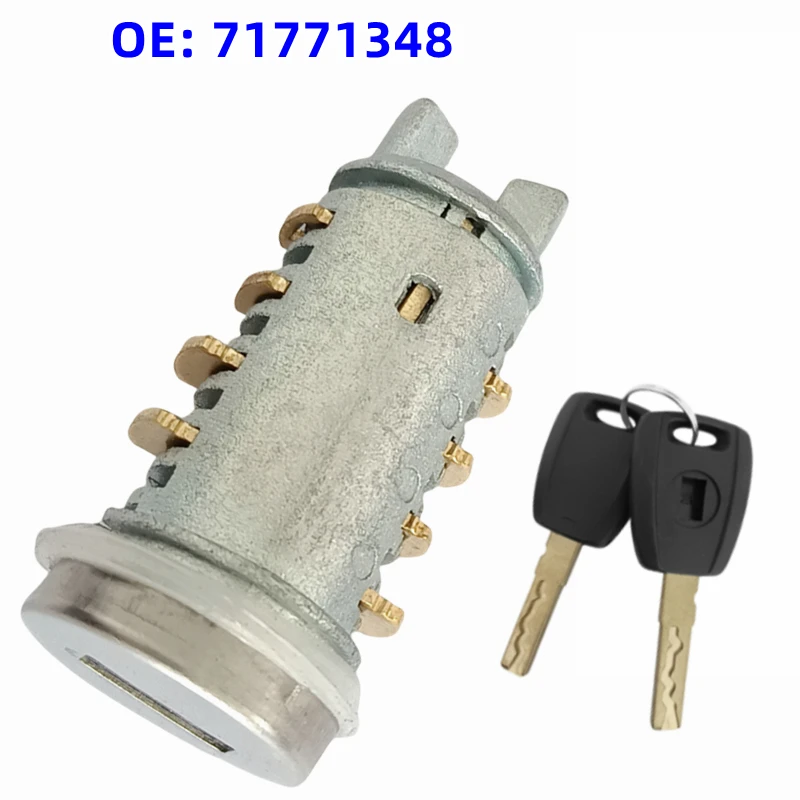 

XIEAILI OEM OE: 71771348 Car Left Door lock Cylinder Barrel For Fiat Punto Panda Doblo 500 With 2Pcs Key