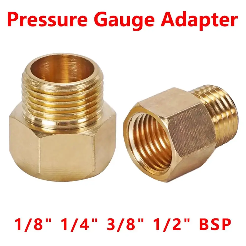 1Pcs Reducer Pipe Fitting Coupler Connector Female to Male Threaded Hex Bushing Connectors Brass 1/8 1/4 3/8 1/2 3/4