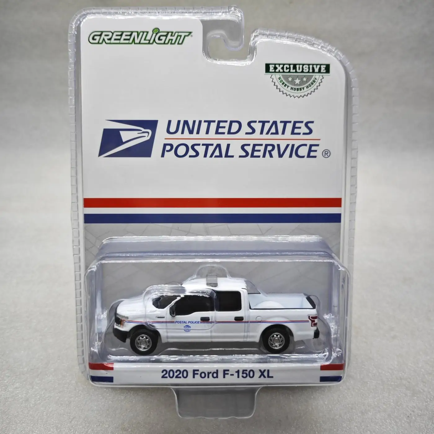 

GreenLight 1:64 2020 Ford F-150 XL - United States Postal Service (USPS) Postal Police Diecast Alloy Car Model Collectible