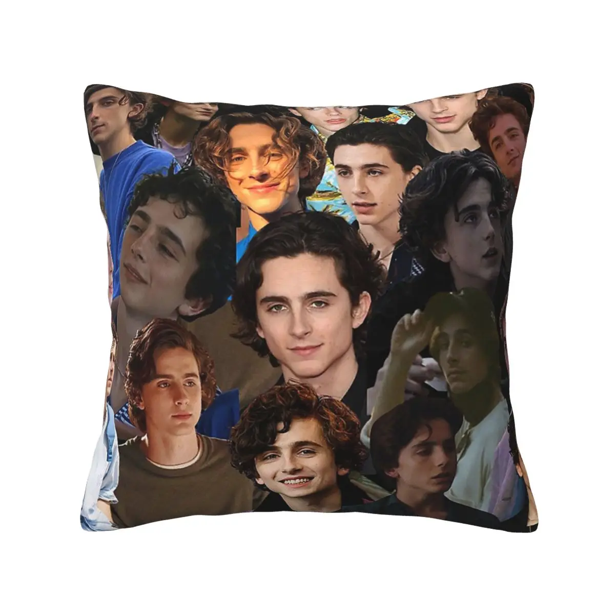 Timothee Chalamet Photo Collage timmy chalamet Soft Cushion Cover Decor Throw Pillow Case Cover for Home Double-sided Printed