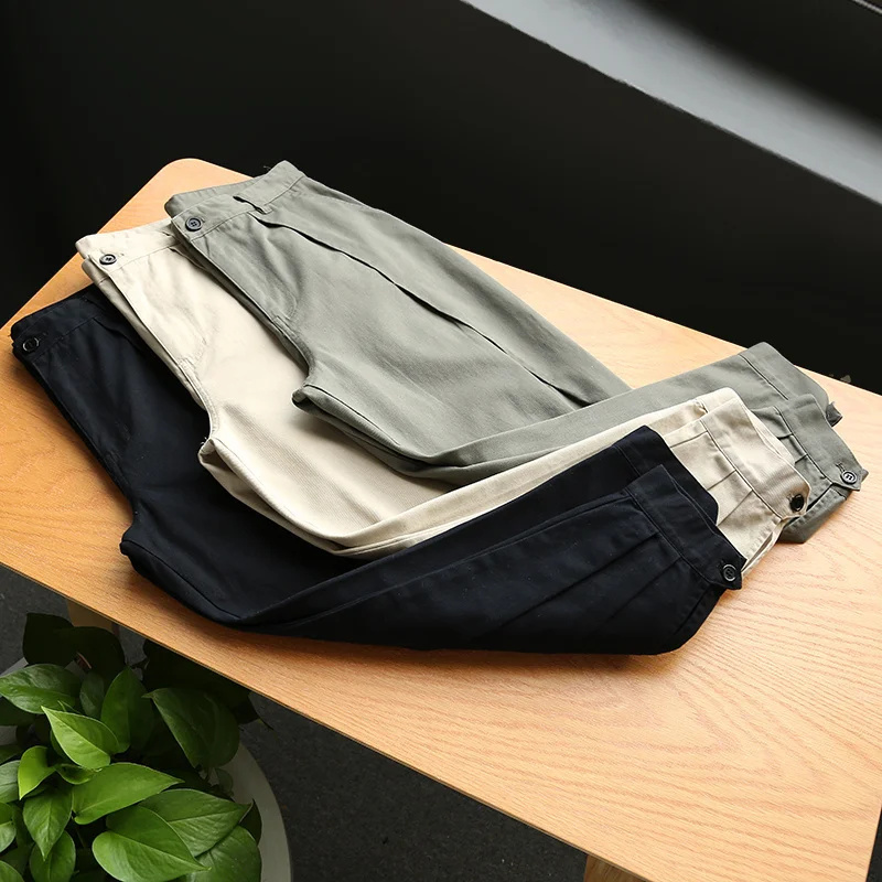  Series High-Waist Men's Cotton Sweatpants Multiple Cuts Faionable Carrot-aped Casual Pants for Autumn Winter