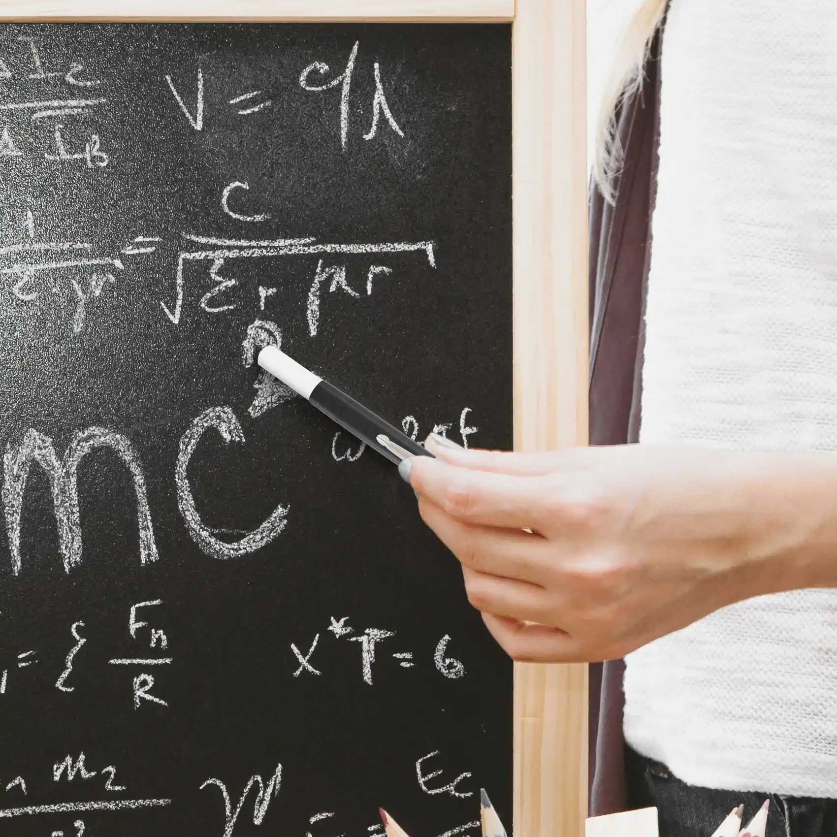 1 ชิ้นอลูมิเนียมสีดําผู้ถือชอล์ก Keeper (สีดํา)