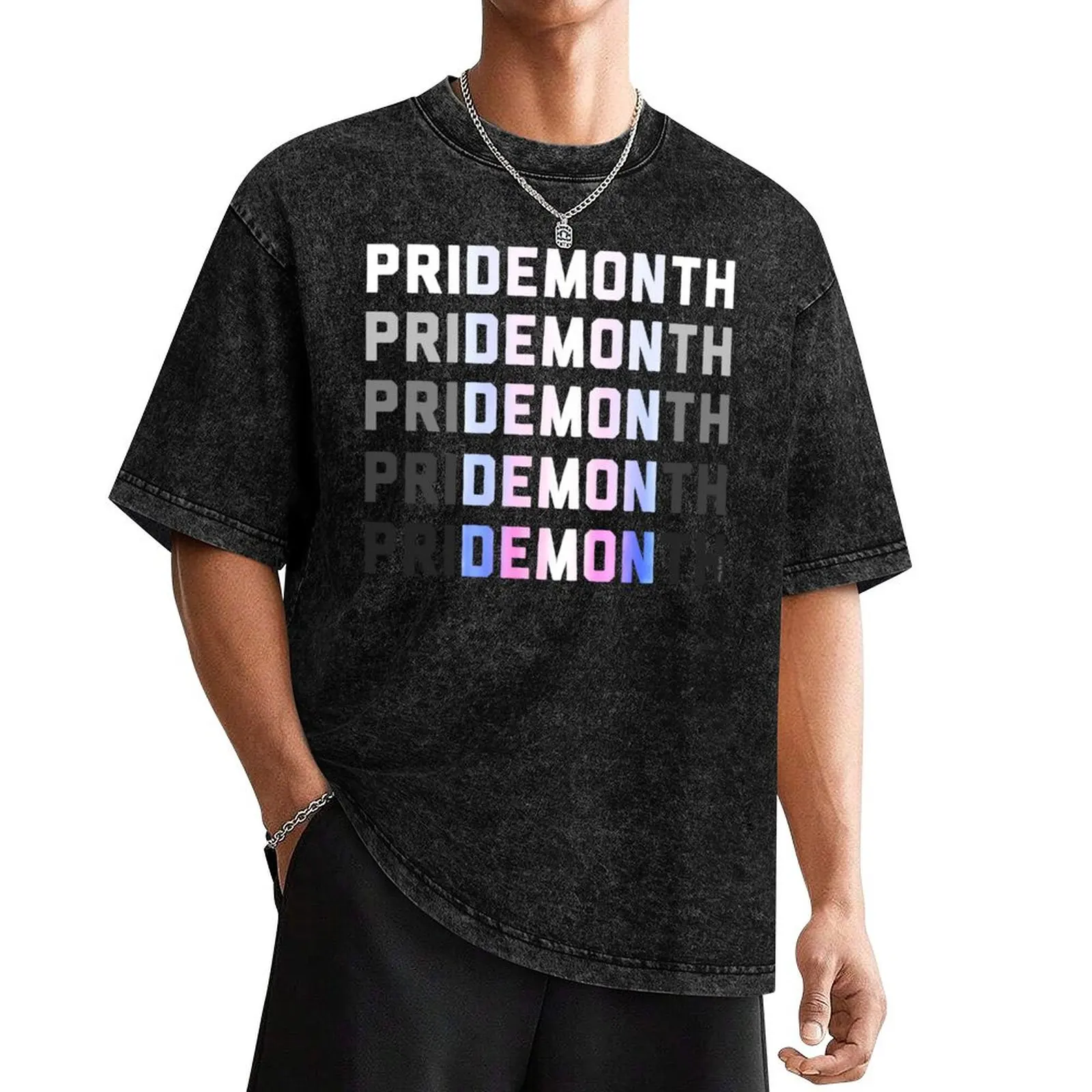 

PriDEMONth trans T-Shirt vintage clothes Louboutins men graphic t shirts