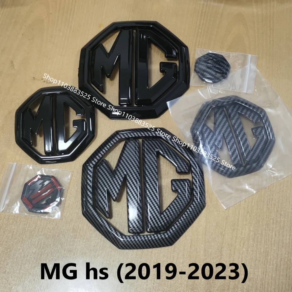 

3pcs for MG HS 2019-2023 Front Grille Center logo Rear Trunk emblem Badge Shell Sticker Steering Wheel Modify Shell Accessories