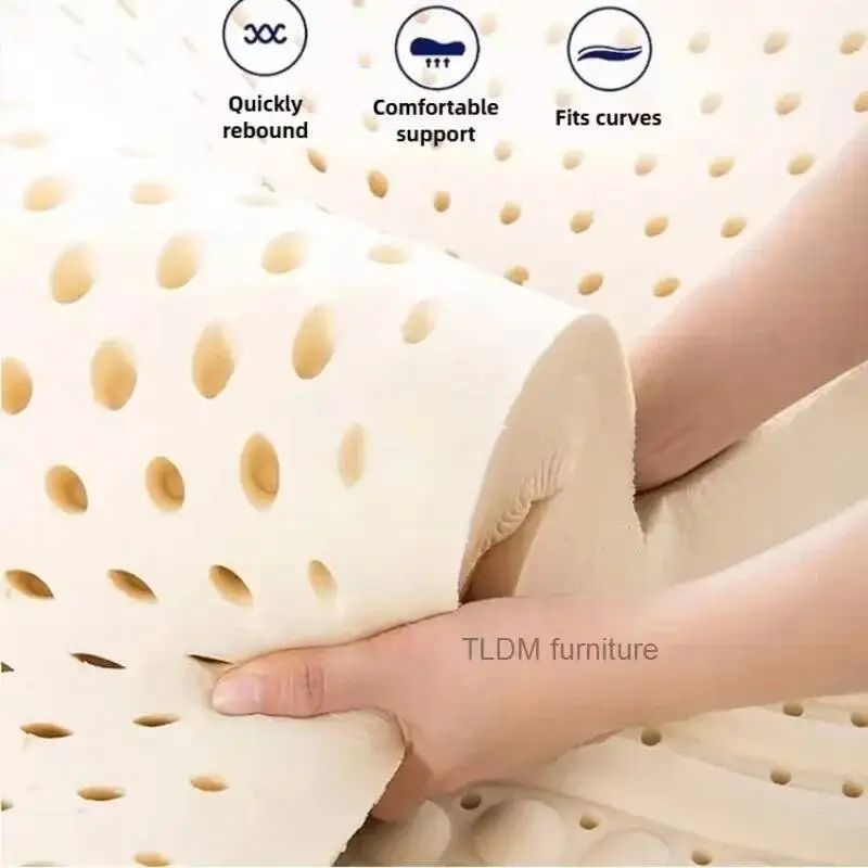 with Comfy Natural Latex Mattress Bedroom Furniture Home Single Double Mats Cover Mattresses Real Latex Liquid Mattress j