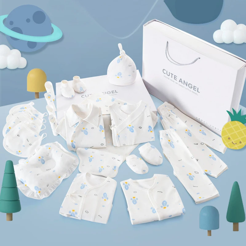 IYEAL Cotton Baby Gift Set 0-6 M Autumn Winter Kids Clothes Suit New Born Clothing Family Gifts 19-25PCS Newborn Baby Clothes