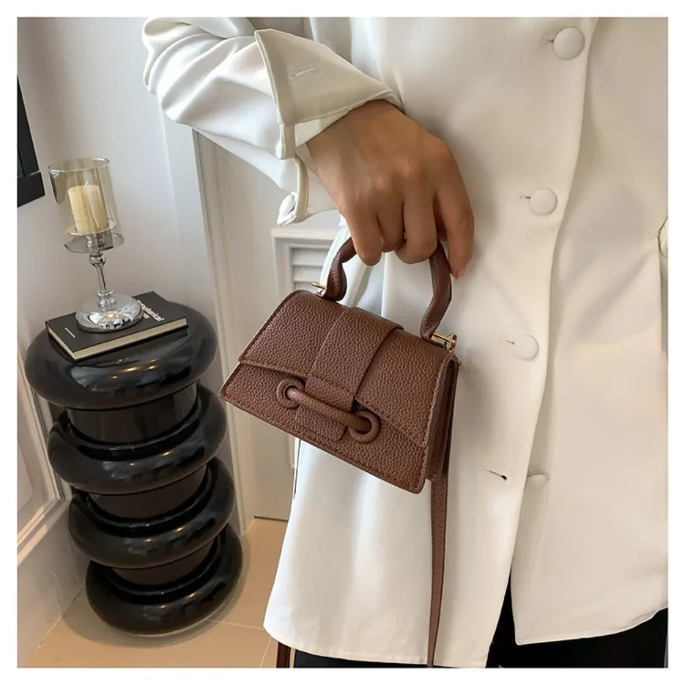 

Solid Color Simple Temperament Handbag Fashion Trend Versatile Ins Shoulder Crossbody Bag Small Square Bag Korean Version Women