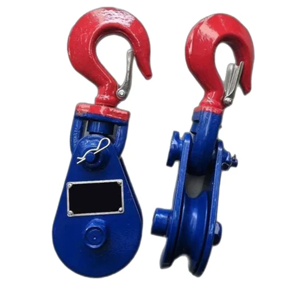 Heavy Lifting Snatch Block With Shackle For Marine Wire Rope Moving Pulley Shackles