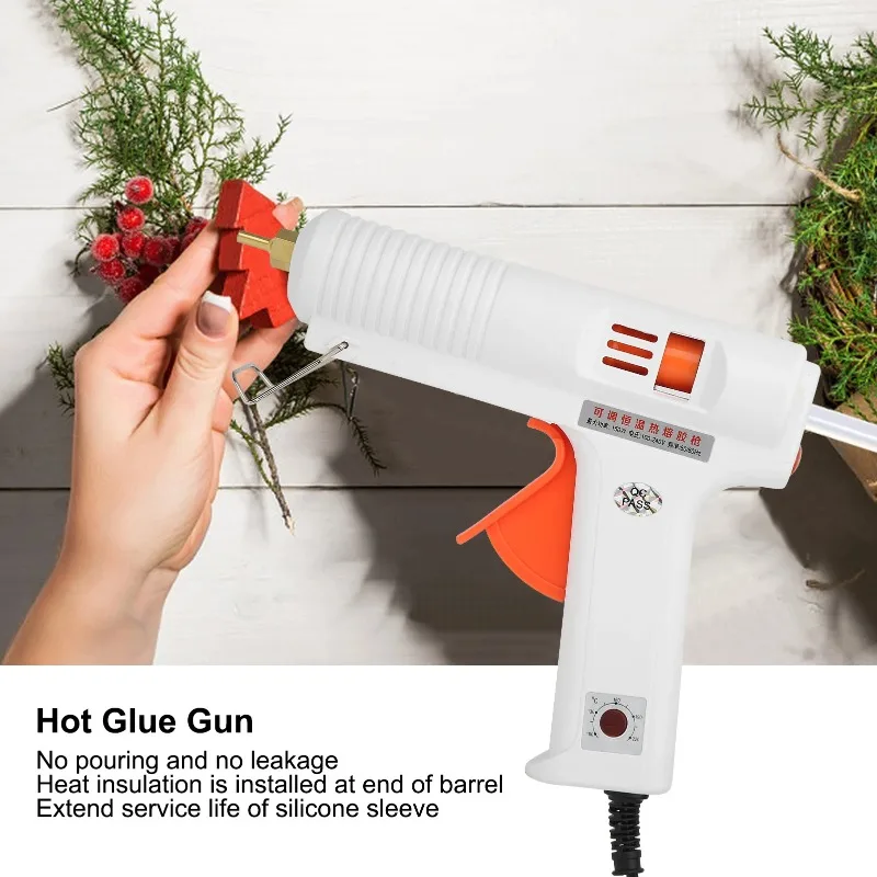 

Пистолет для горячего клея для домашнего ремонта Пистолет для горячего клея Пистолет для горячего клея Регулируемая постоянная температура Ремонт дома DIY Ремесла 150 Вт Белый HL F