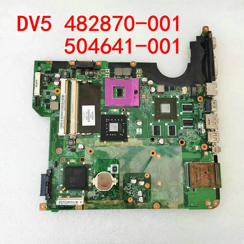 For HP DV5 DV5-1000 Motherboard 482870-001 504641-001 = CPU + Heatsink Instead of 482324-001 502638-001 506070-001 DDR2