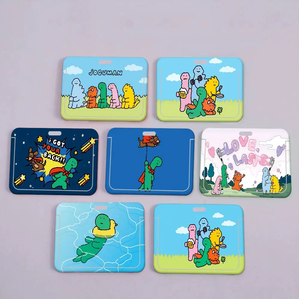 

Cartoon J-Joguman 1Set Working Permit Case Exhibition ID Card Sleeve Holder With Lanyard Work Card Cover Neck Strap