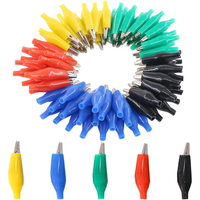 20pcs 28mm 5 Colors Small Test Clips Small Power Safety Iron Clips Instrument Test Alligator Clips Fixed Clips