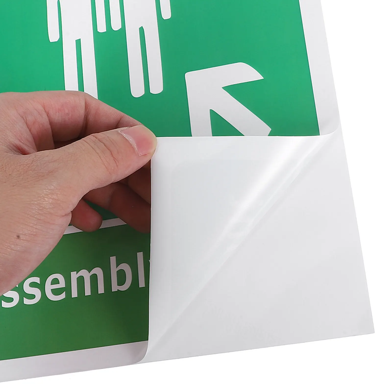 5Pcs Evacuation Assembly Point Sign PVC Self Adhesive Emergency Safety Sticker High Visibility for Offices Parks Malls