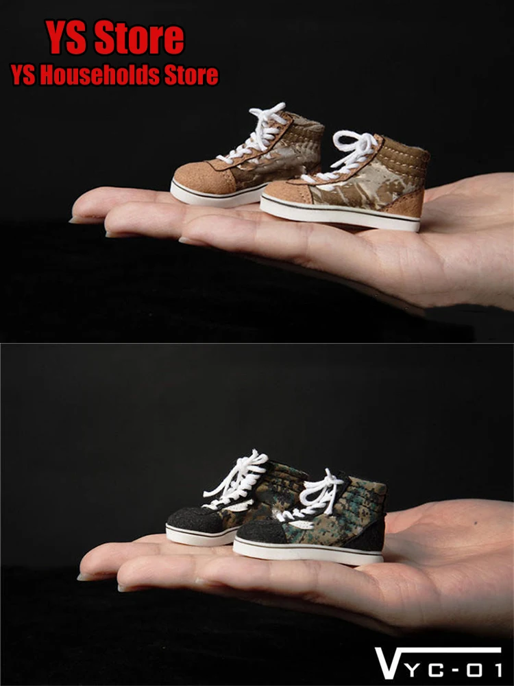 3 Colors 1/6 Scale Male Soldier Classic High-top Canvas Hollow Sports Shoes Casual Sneakers Accessory For 12\