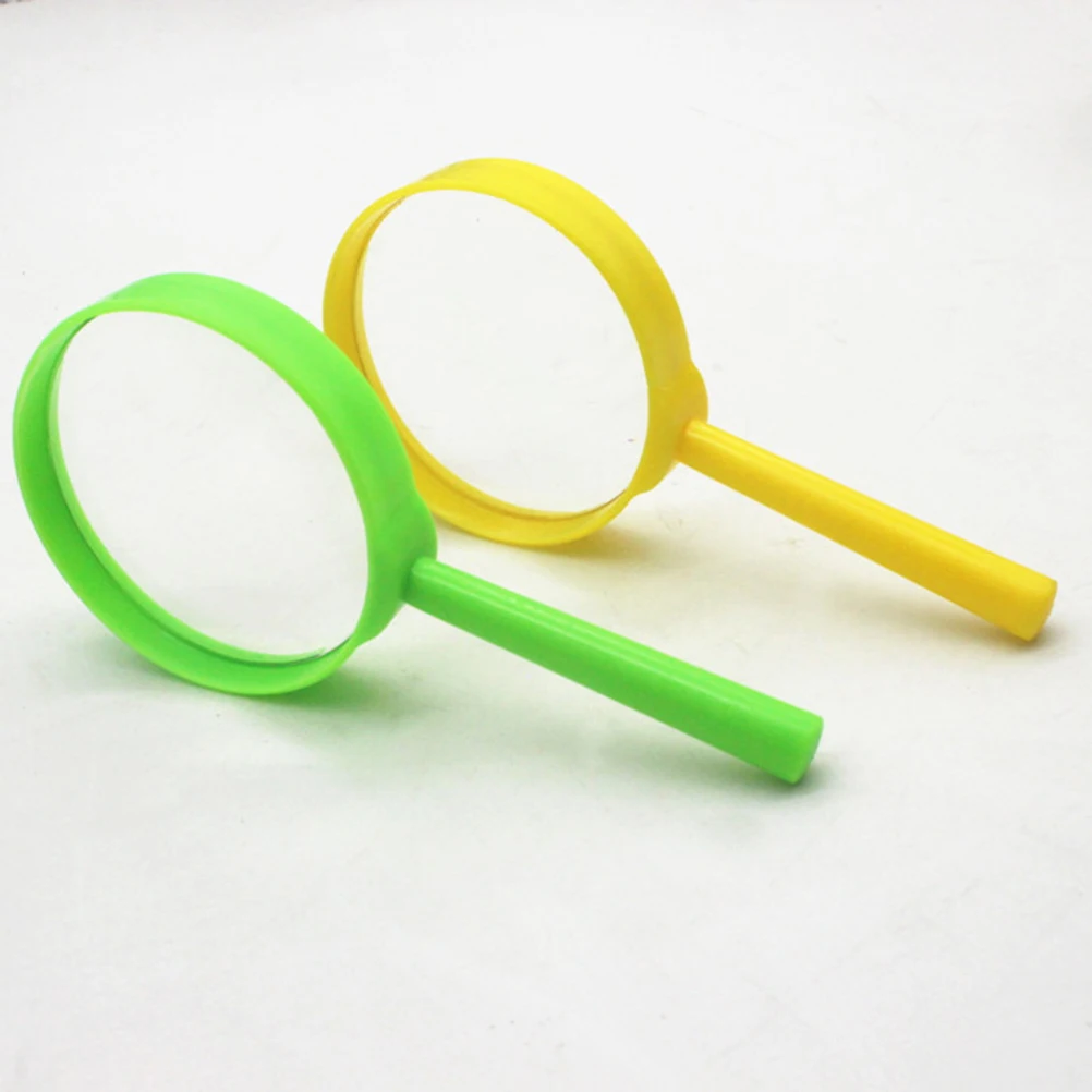 

4pcs Handheld Magnifying Glass for Kids Colorful Durable Tool with Handle Natural World Observation Instrument Party Favor Gift