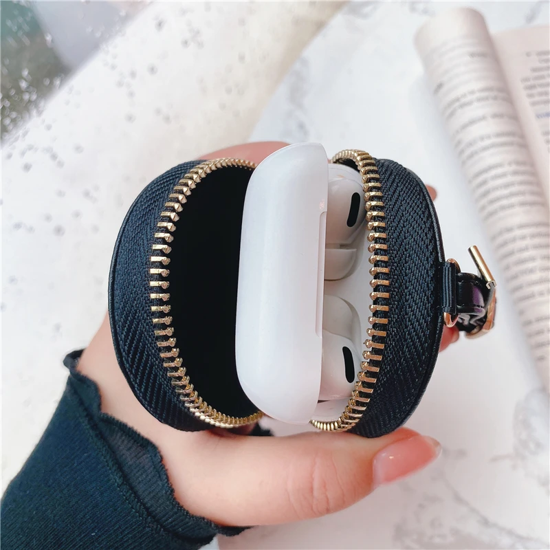 Per AirPods 3 2 1 custodia in pelle Airpods Pro con catena custodia in pelle PU di lusso stile CC custodia antiurto Apple AirPods Pro 2 custodie