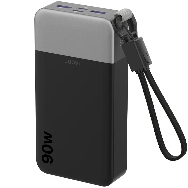 JUOVI 90W 20000mAh Portable Charger for Laptop Power Bank with USB-C Cable Power Bank TSA-Approved Fast Charging Battery Pack for Laptop MacBook Dell XPS iPhone 17/16/15/14/13 Series Samsung S26 and more