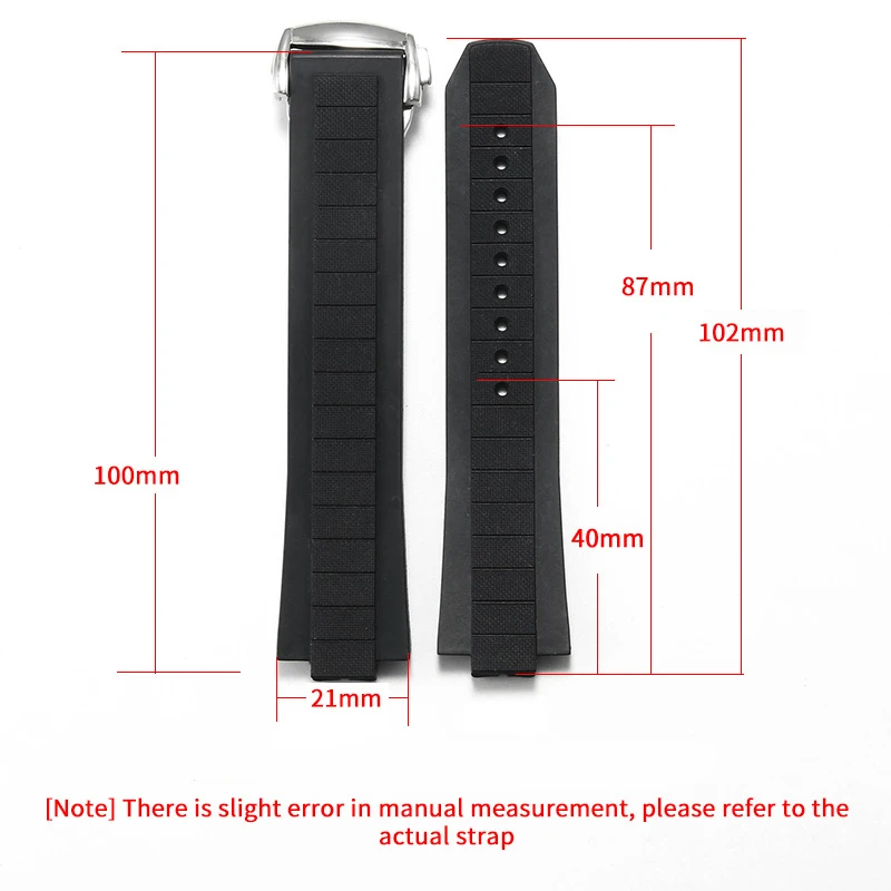 Liquid Silicone Rubber Watch Band For Omega New Seamaster 600 Diving 217.30/217.32 Strap Folding Clasp 21mm Convex Mouth Belt