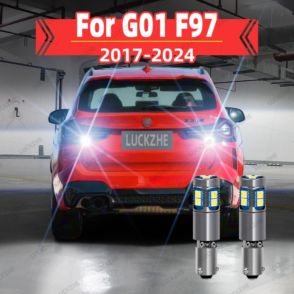 

2pcs LED Reverse Light Blub Backup Lamp H21W BAY9S 64136 Canbus No Error For BMW F30 F80 F31 G30 F90 E61 F11 G31 X3 G01 F97