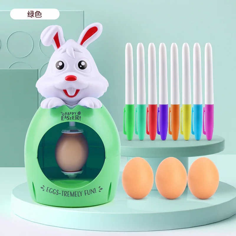 Easter Egg Decorator Electric Diy Painting Kit Graffiti Spinner Toy Bunny Design Decorative Ball Arts Crafts For Kids Party Gift view 3