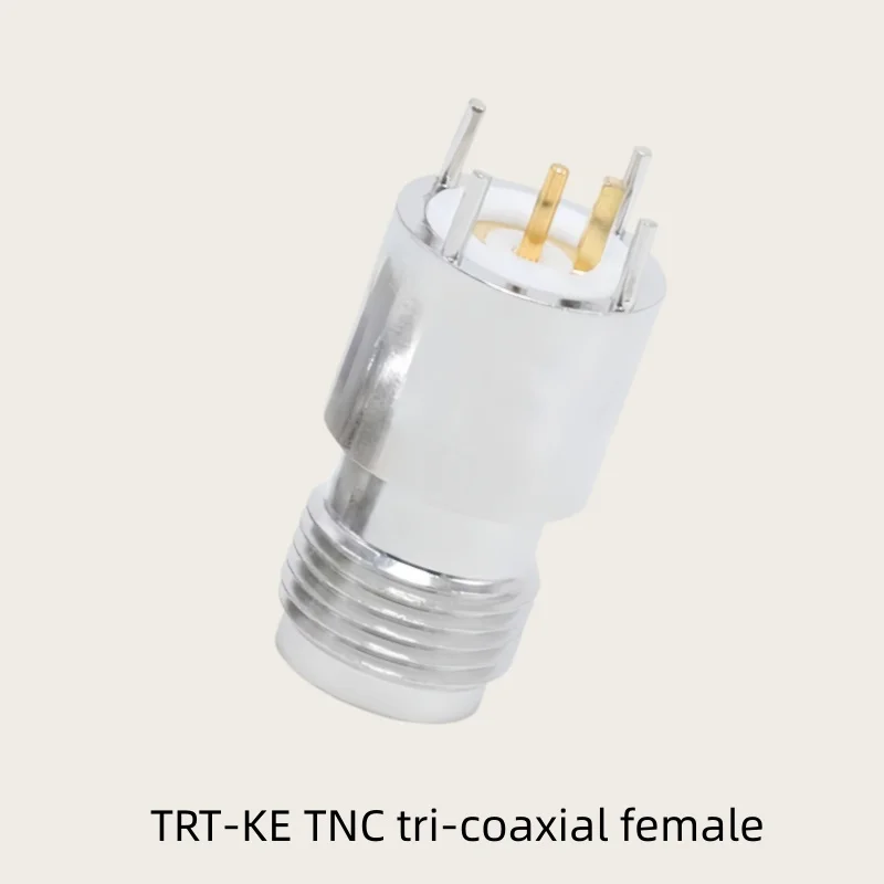 2pcs TRT-KE TNC tri-coaxial mother vertical welded PCB panel fixing base TRT-KHD connectors