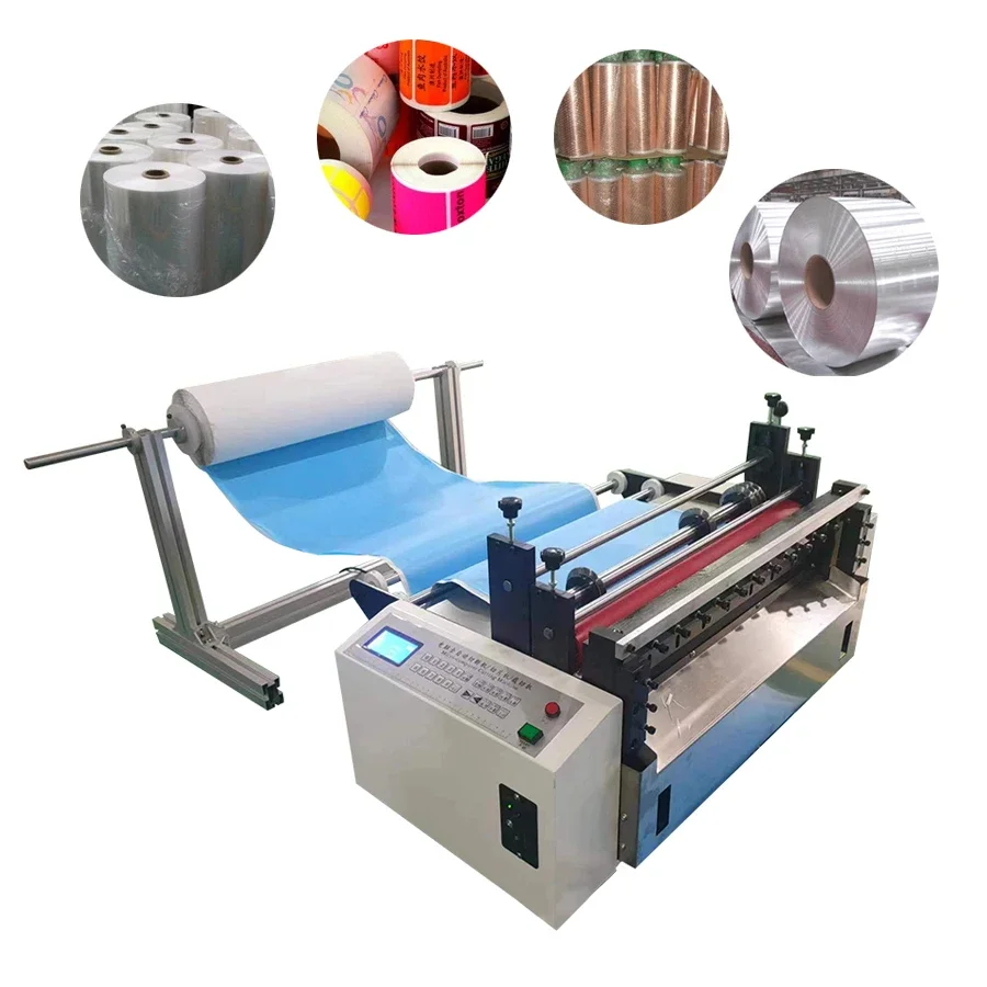 QK-300 Desktop 300mm Width Paper Non-woven Fabrics Automatic Roll To Sheet A3 A4 Size Slitting Cutter