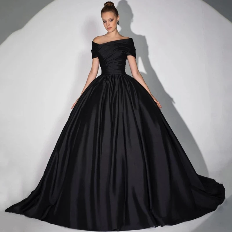 ANGELSBRIDEP Simple But Elegant Black Quinceanera Dresses Stain Ball Gown Women Party Gowns Masquerade Vestidos De 15 Anos