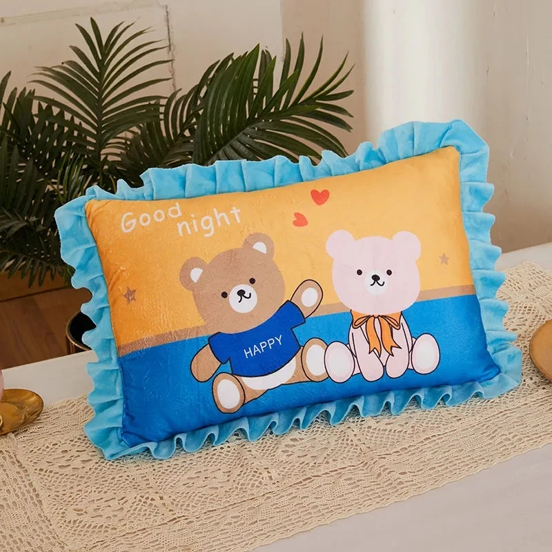 

Winter Crystal Velvet Children's Pillowcase Student Dormitory Single Pillow Core Cover Cartoon Baby Bedding 30×50CM Pillowcase