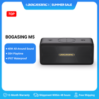 BOGASING M5 Bluetooth Speaker 40W Bluetooth 5.3 Wireless Speakers With 360 degree Surround Sound, IPX7 Waterproof, 30H Playtime
