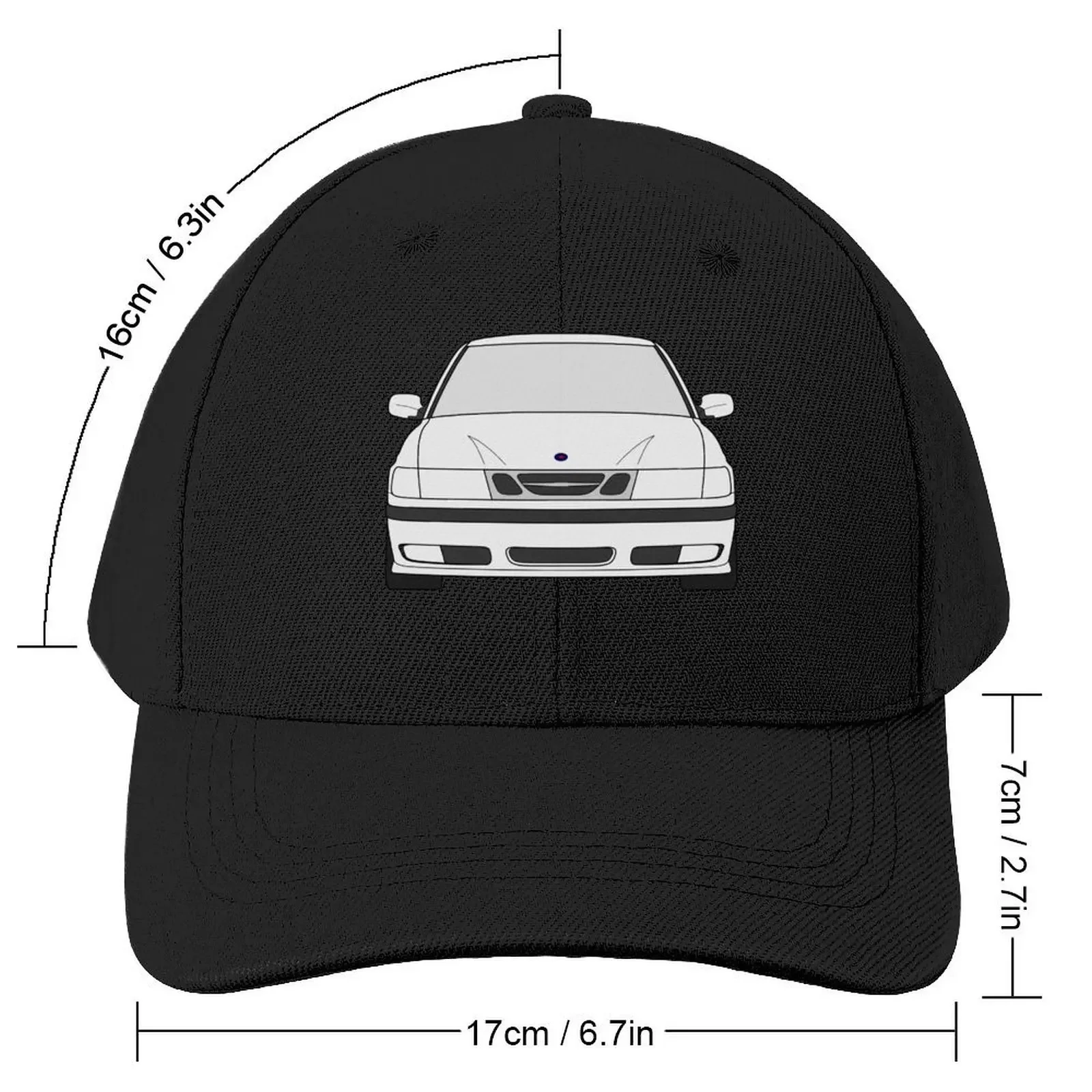 Saab 9-3 1998-2003 white color Baseball Cap Hat Baseball Cap Anime Woman Hats Men's