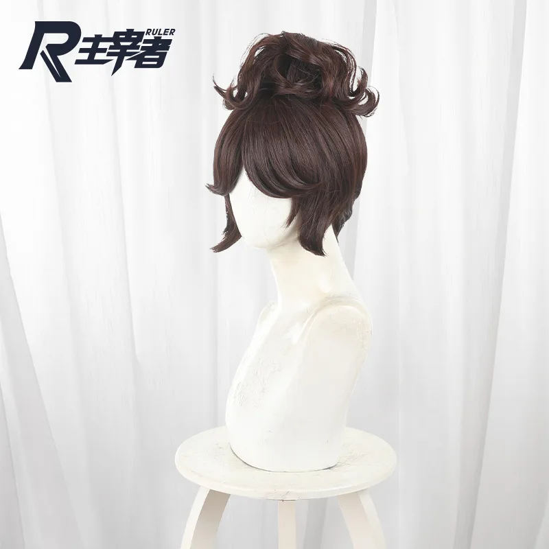 Anime Game Identity Ⅴ Emma Woods Gardener Cosplay Wig Shirt Chestnut color Hair Halloween Party Role Play Wig + Free Cap
