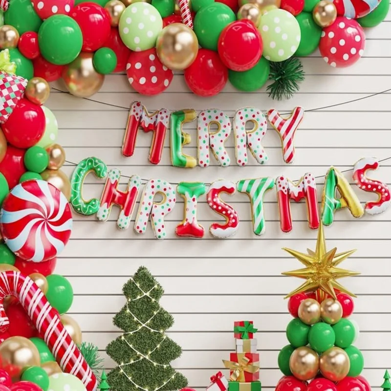 

Amazon Best-selling Christmas Balloon Arch Set Comes With Red and Green Latex and Gifts As Party Decorations For Festive Events