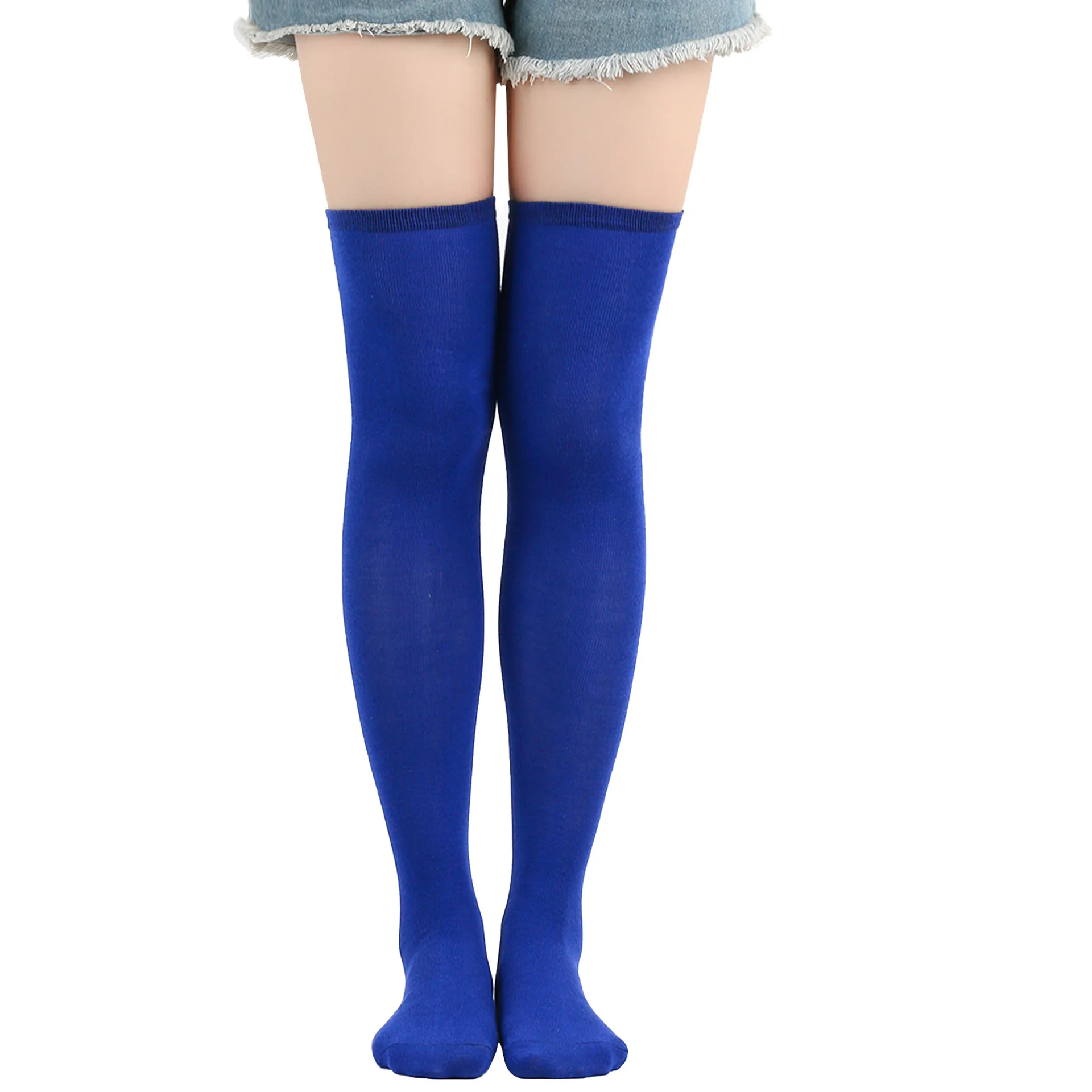 Womens Solid Color Stripes Stocking Socks Knee High Socks Thigh High Over The Knee Hosiery Casual Tube Socks Costume Leg Warmers