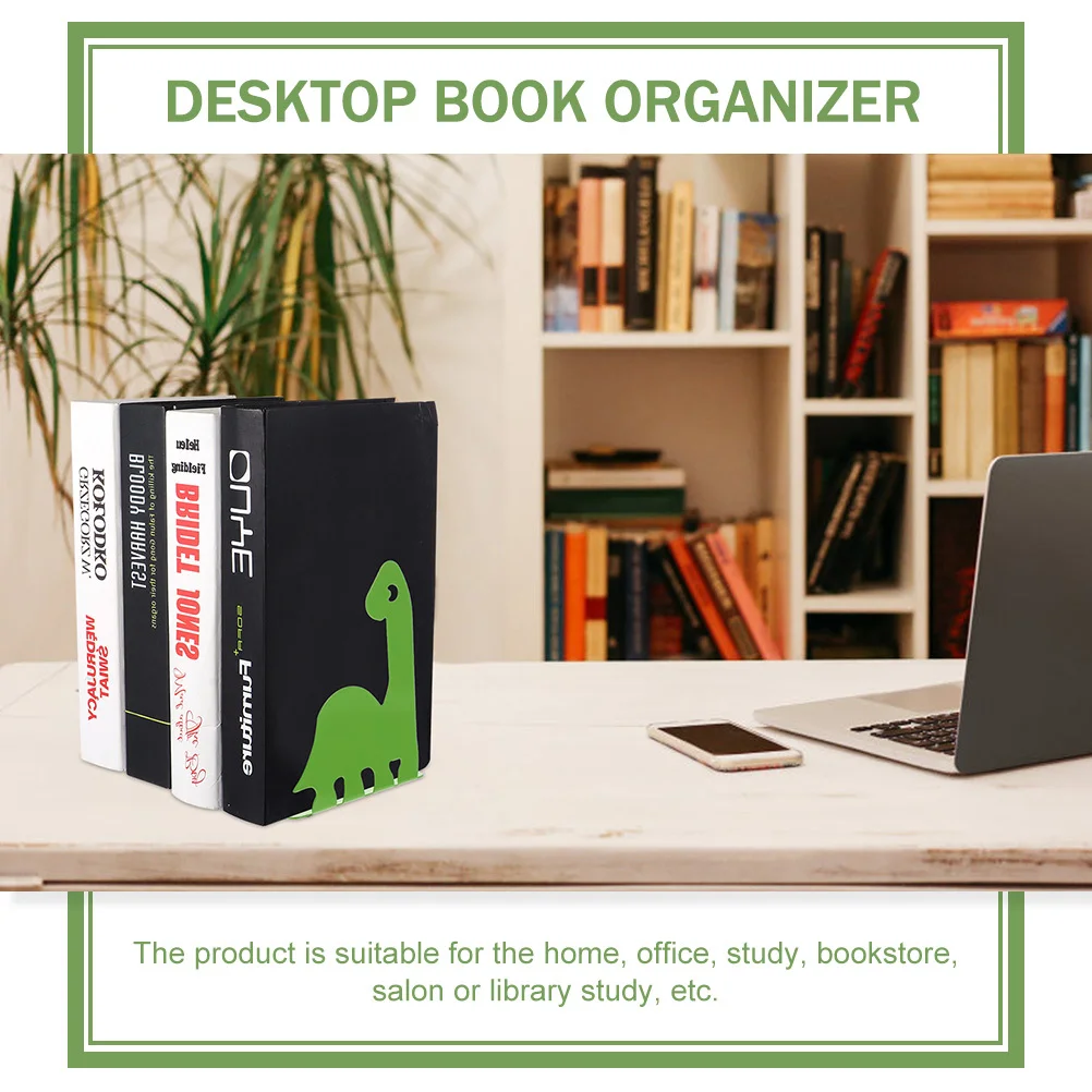 منظم كتب معدني لسطح المكتب حامل كتب عالي التحمل لدراسة المكتب المنزلي ودعم نهاية الكتب المزخرفة