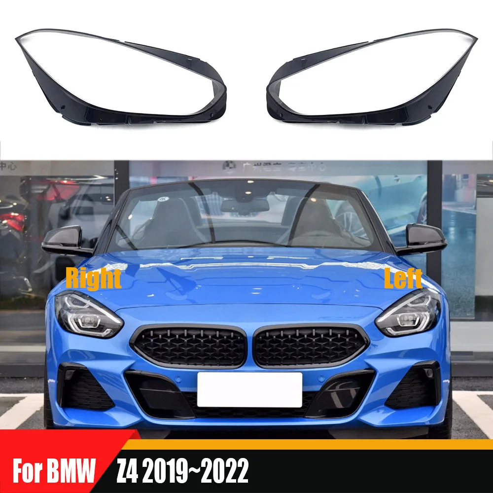 

Car Front Headlamp Cover For BMW Z4 2019 2020 2021 2022 Transparent Headlight Shell Lens Plexiglass Replace Original Lampshade