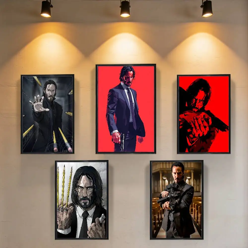 

Sharpshooter Gun-Fu John Wick Poster Prints Wall Art Painting Picture Gift Living Room Bar Restaurant Dec Sticker Large